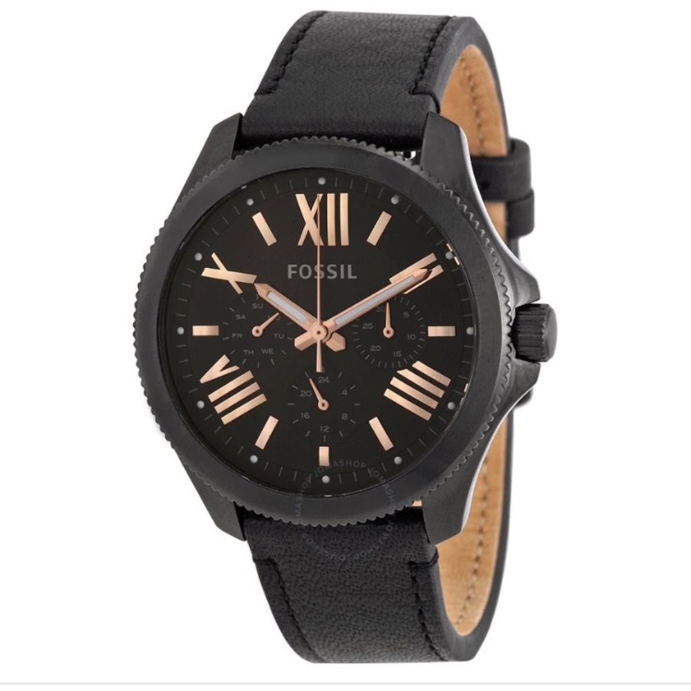 Black and Rose Gold Watch